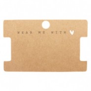 Sieraden kaartjes "Wear Me With ♥" mandala Brown